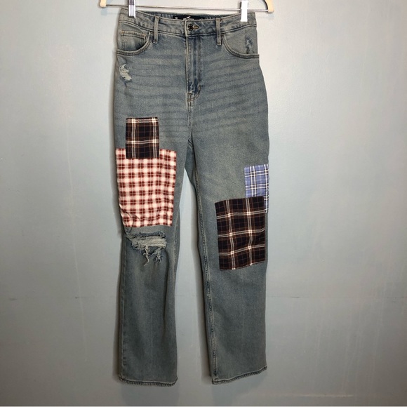 Hollister Jeans Hollister Ultra Highrise Patch Work Dad Jeans 26 Poshmark